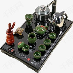 高清产品实物PNG免费下载 茶具套装电磁炉四合一素材图片，尽在千库网